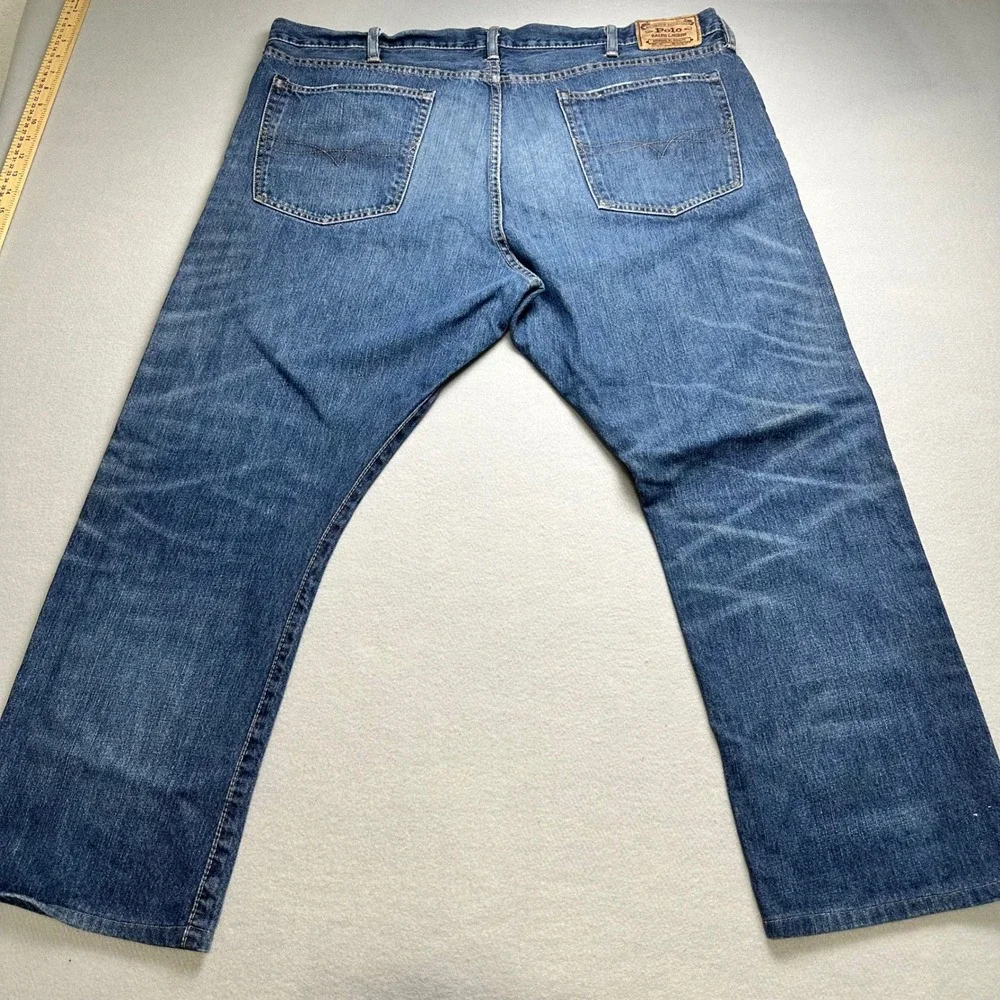 Polo Ralph Lauren Jeans Men 42x32 Blue Authentic Dungarees Straight Leg Denim
